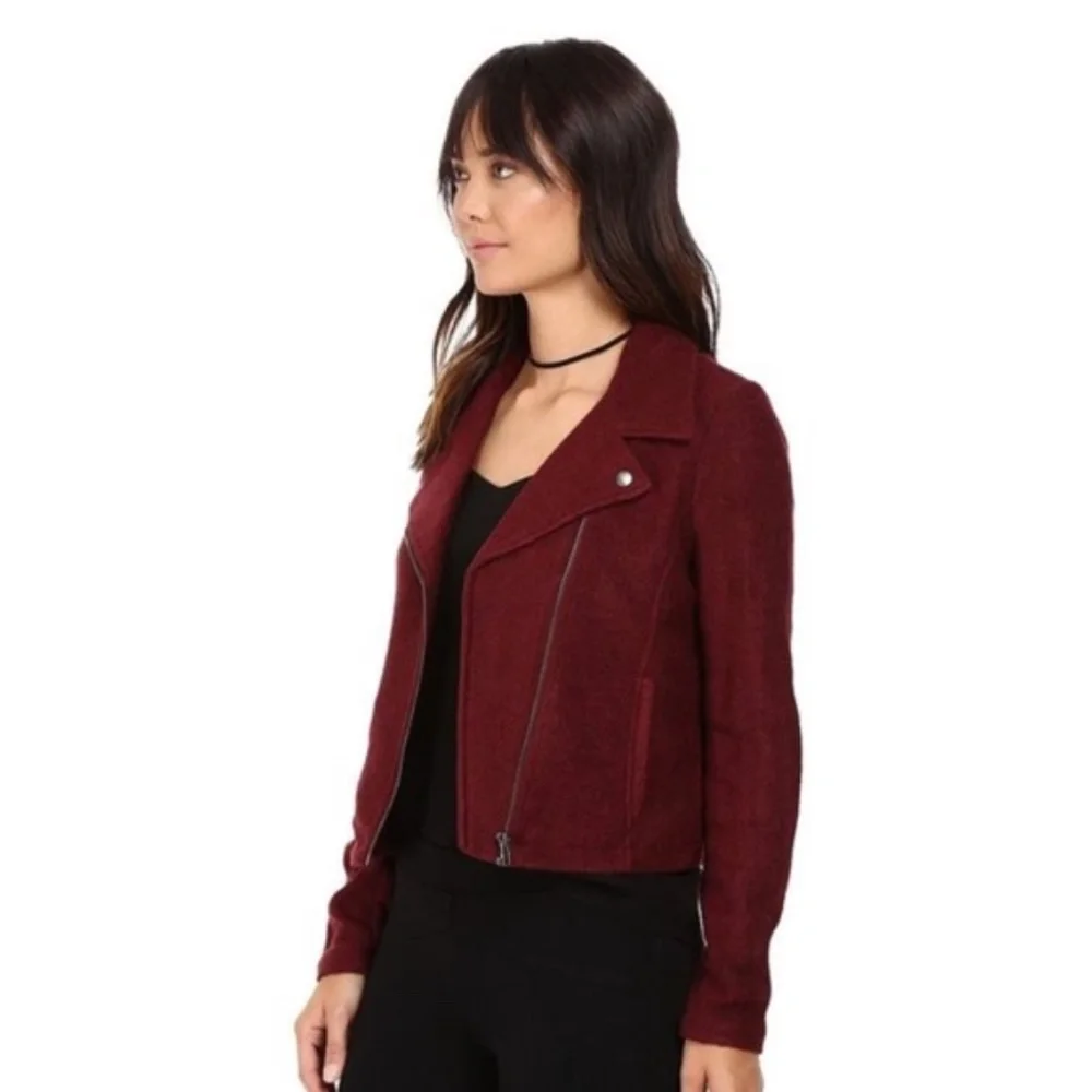 Jack by BB Dakota Reyna Moto Tweed Jacket Medium